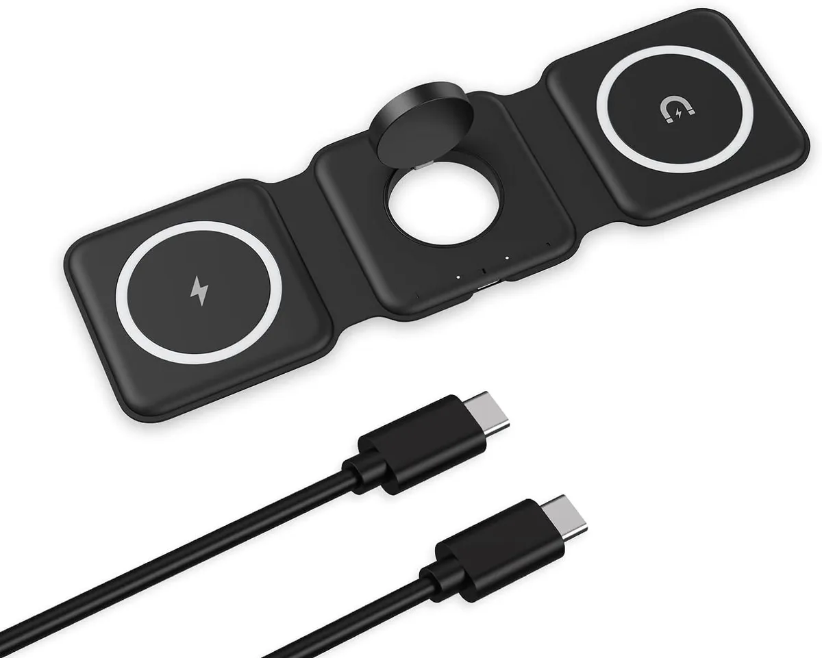 NO. NO. 3-in-1 Wireless Charger Foldable Mat Pad — product photo