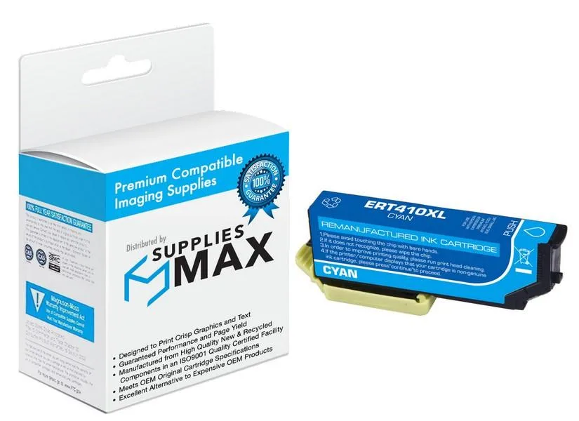 SuppliesMax SuppliesMax T410XL220 Cyan Inkjet Cartridge 650 Pages — product photo