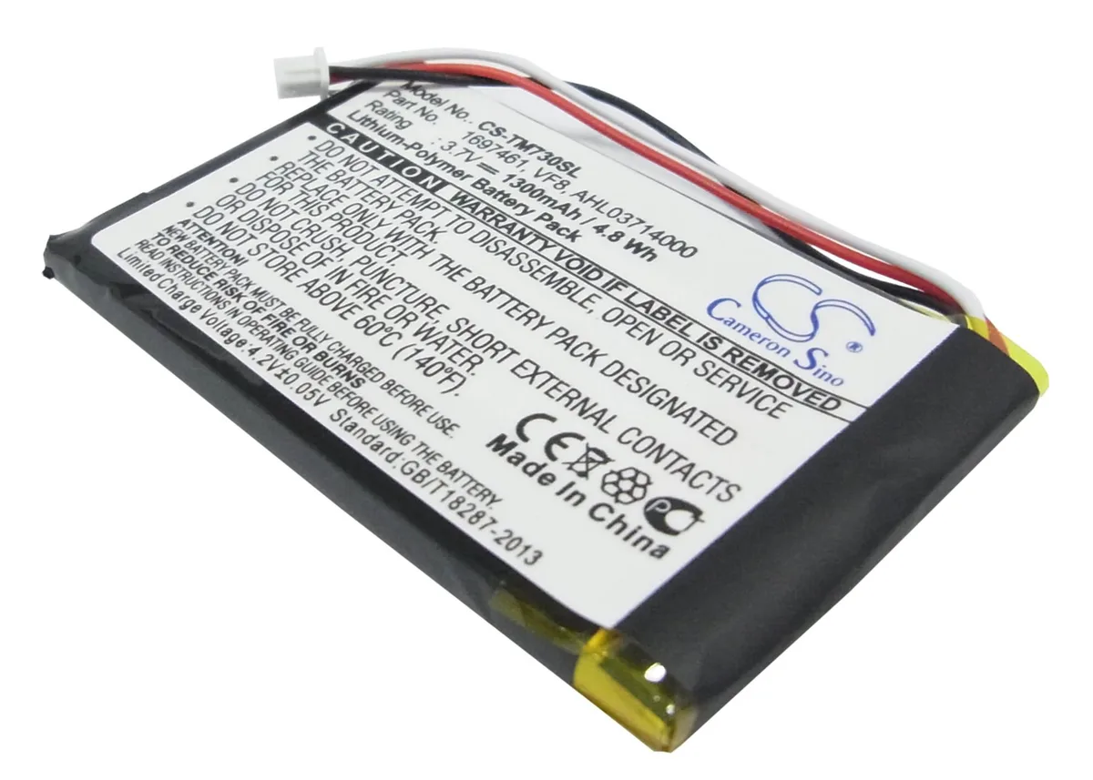 Centenex Electronics Centenex Electronics GPS Battery 3.7V 1300mAh for TomTom Go 530 630 720 730 930 940 — product photo