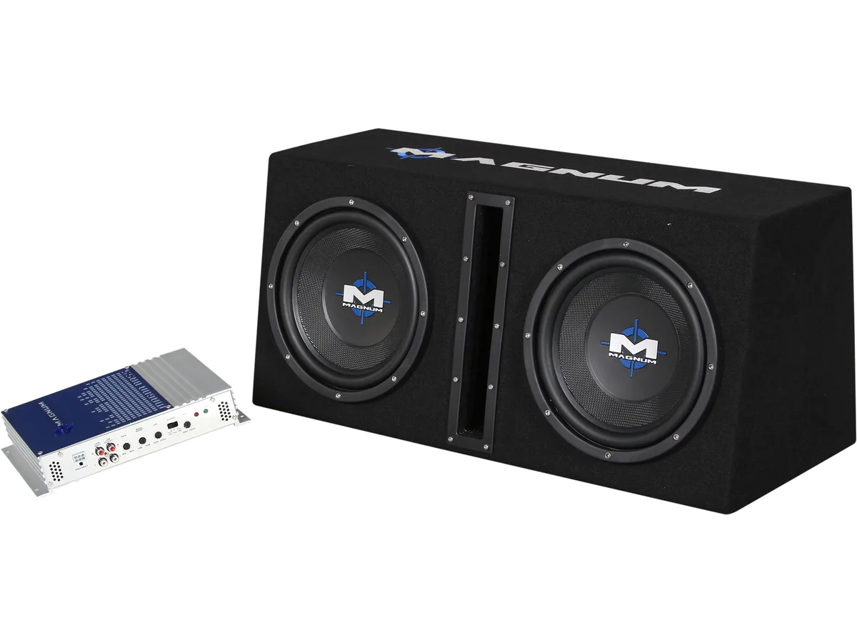 MTX MTX MB210SP Dual 10" Car Subwoofer Enclosure with Amp — product photo