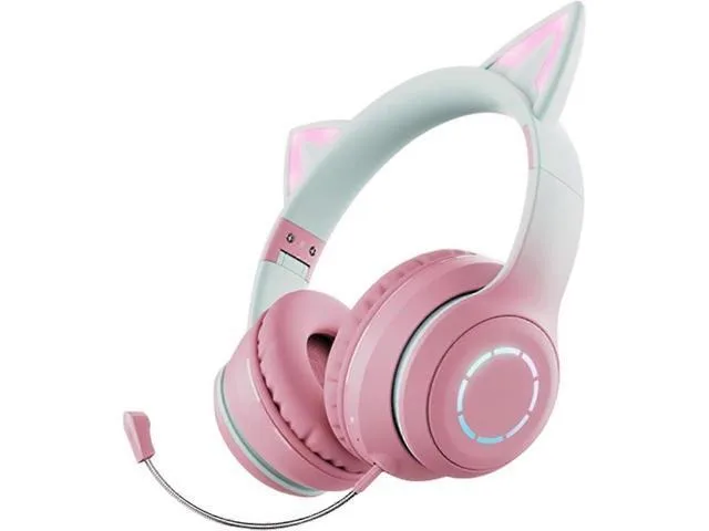 LORDWORLD LORDWORLD Cat Ear Headphones Bluetooth 5.3 40mm 7-Color RGB — product photo