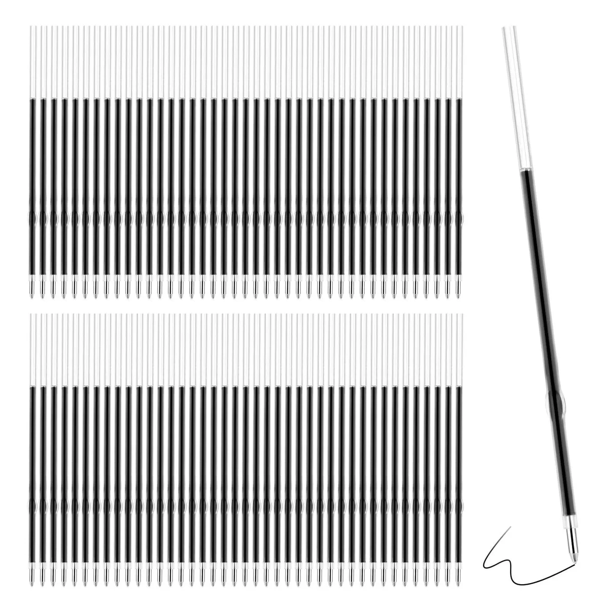Qianyu 697328_1 Ballpoint Pen Refills 100 Pcs 4.21 Inch Black — product photo