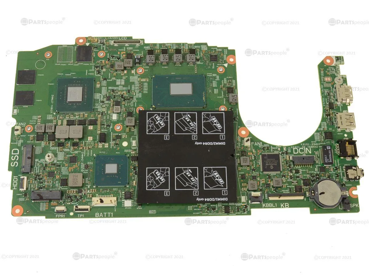DELL DELL G3 3590 Motherboard i5-9300H 2.4GHz GTX 1050 MFHW7 — product photo