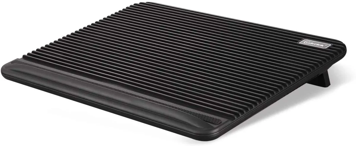 ENHANCE HY-288 laptop cooling pad, 2×160 mm fans, 11–17 in, dual USB 2.0, black — product photo