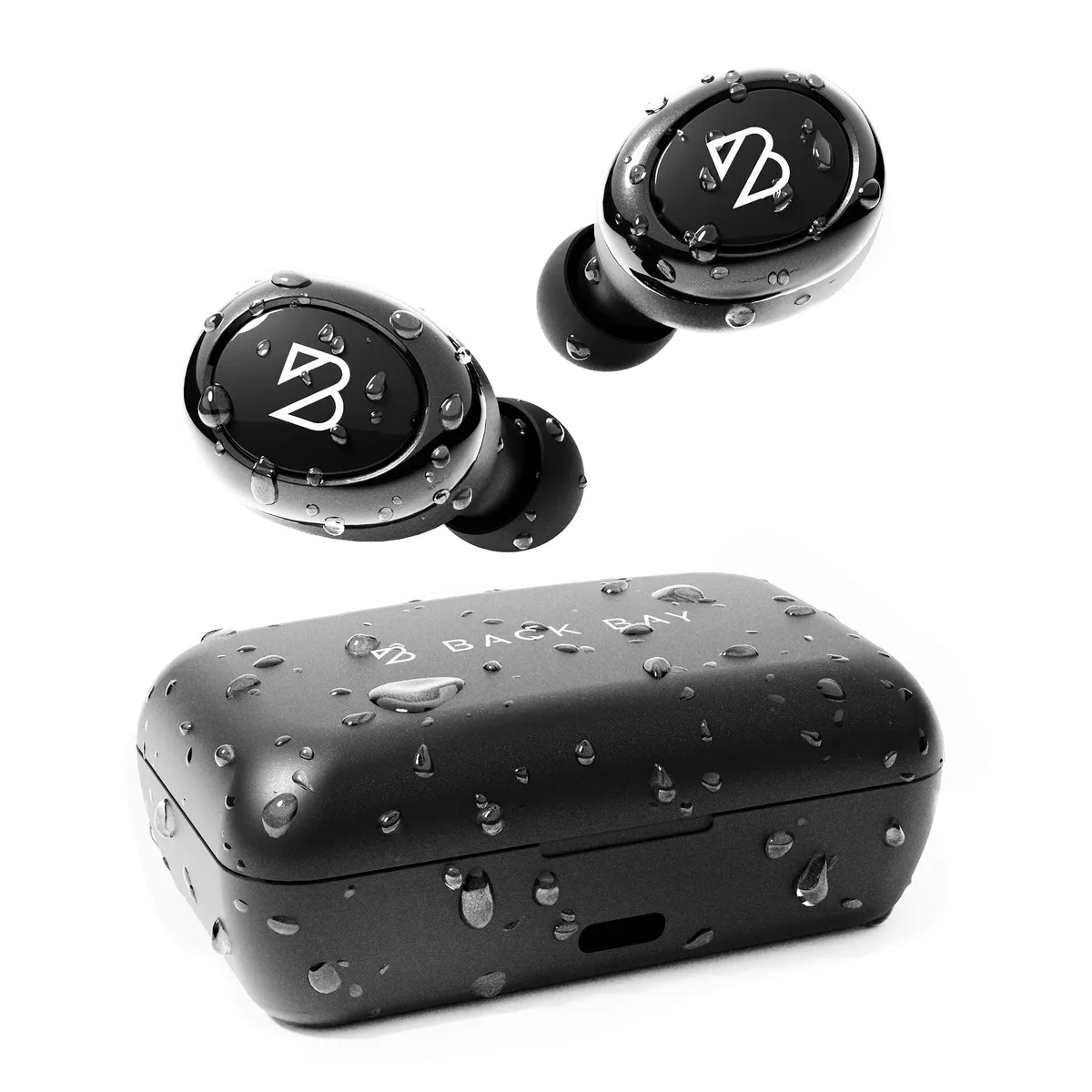 Back Bay Audio Back Bay Audio Duet 50 Pro Sweatproof Wireless Bluetooth Earbuds 130 Hour Battery 2 in 1 accessory — product photo