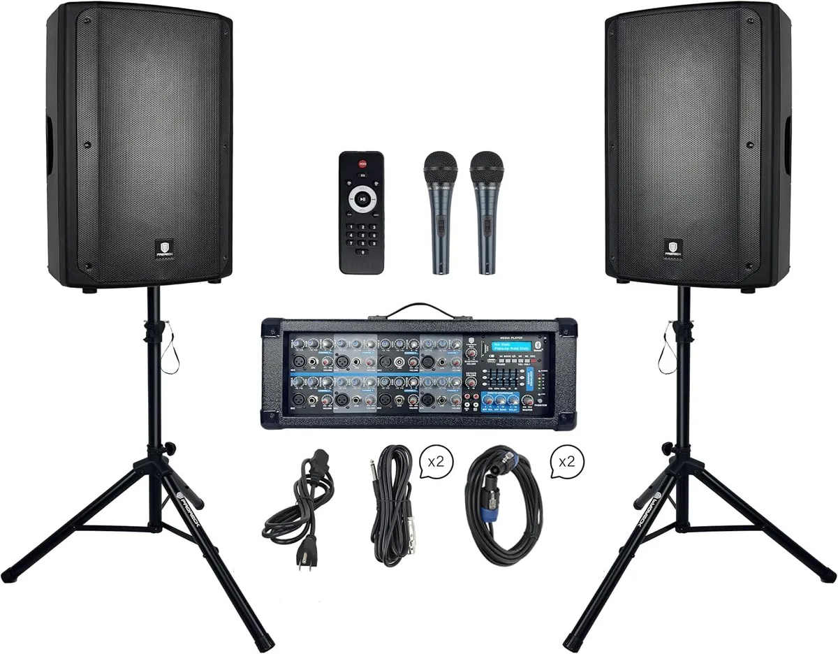 PRORECK PRORECK Delta 158 2400W PA System 15in 16.5ft Cables — product photo