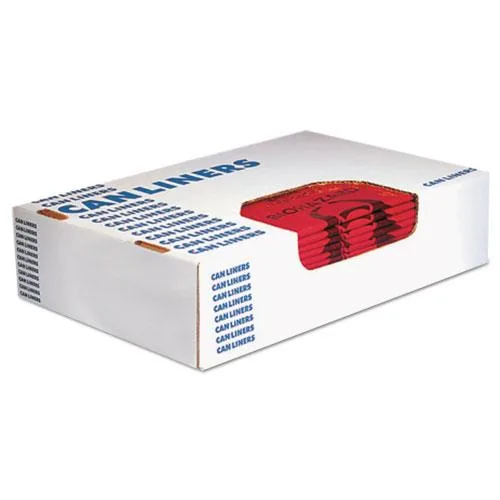 Heritage Bag Company Heritage Bag Company A4823PR biohazard cleaning can liners 8-10 gal 1.3 mil 24 x 23 red 500 count — product photo