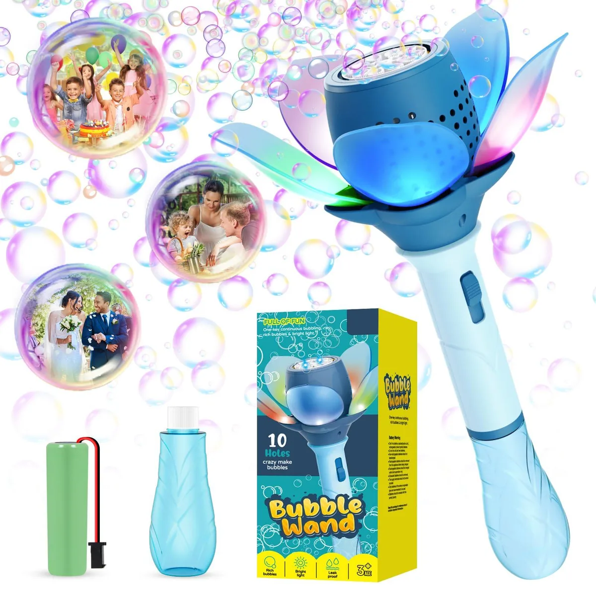 Panamalar Electric Bubble Wand 120ml Solution 10000 Bubbles/Min — product photo