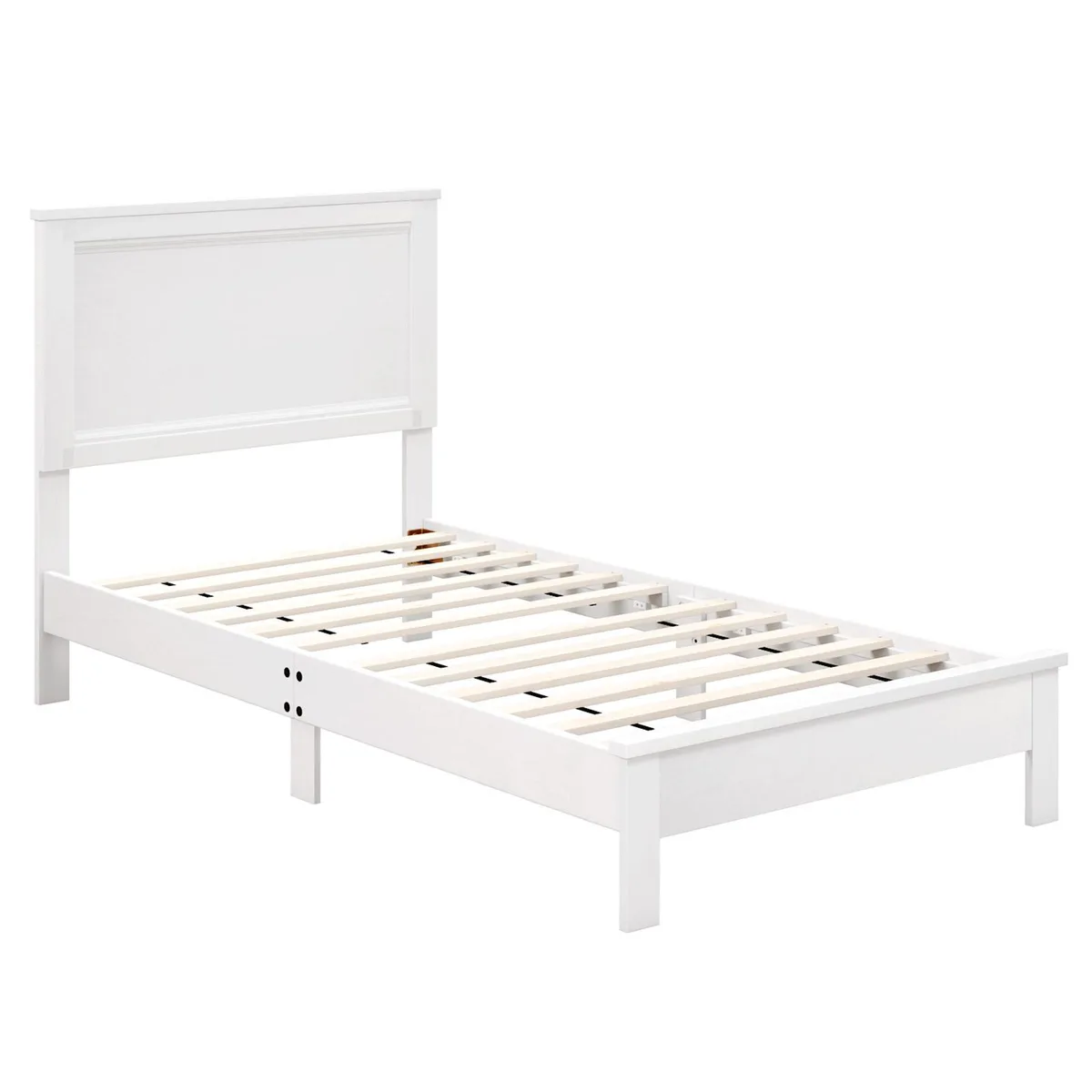 SlickBlue SlickBlue Twin Bed Frame White 78" x 41.5" x 41.5 — product photo