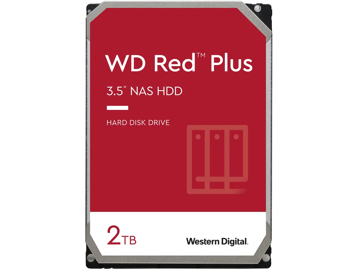 Western Digital Western Digital WD20EFRX Red Plus 2TB 5400 RPM 64MB SATA 3.5" internal hard drive — product photo