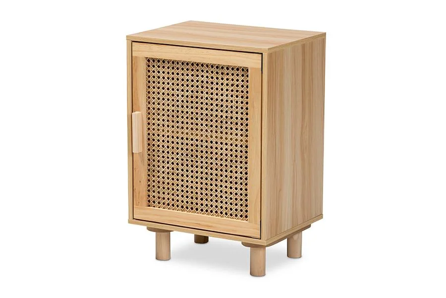 Baxton Studio Baxton Studio Maclean Rattan Nightstand Brown — product photo