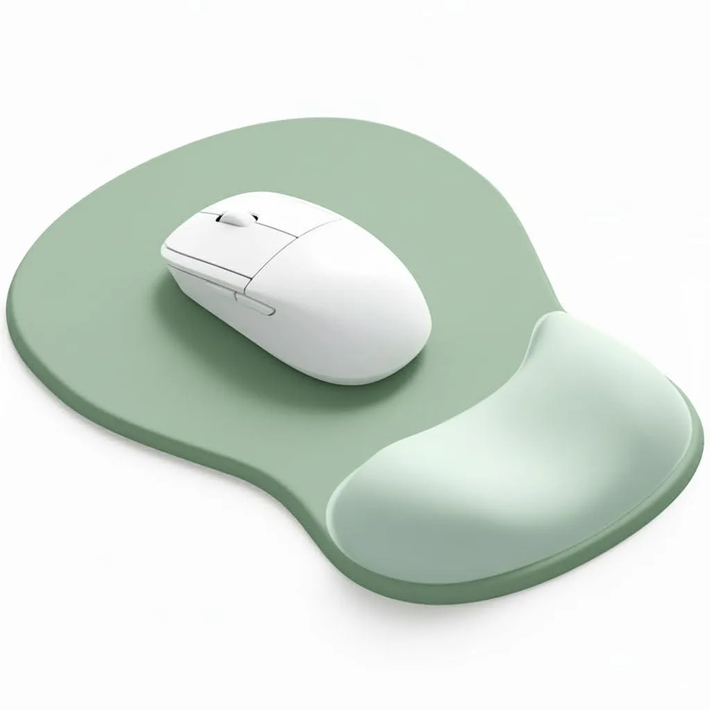 eulps Gel Mouse Pad with Wrist Rest Green 9.0 x 6.0 x .1 in — product photo