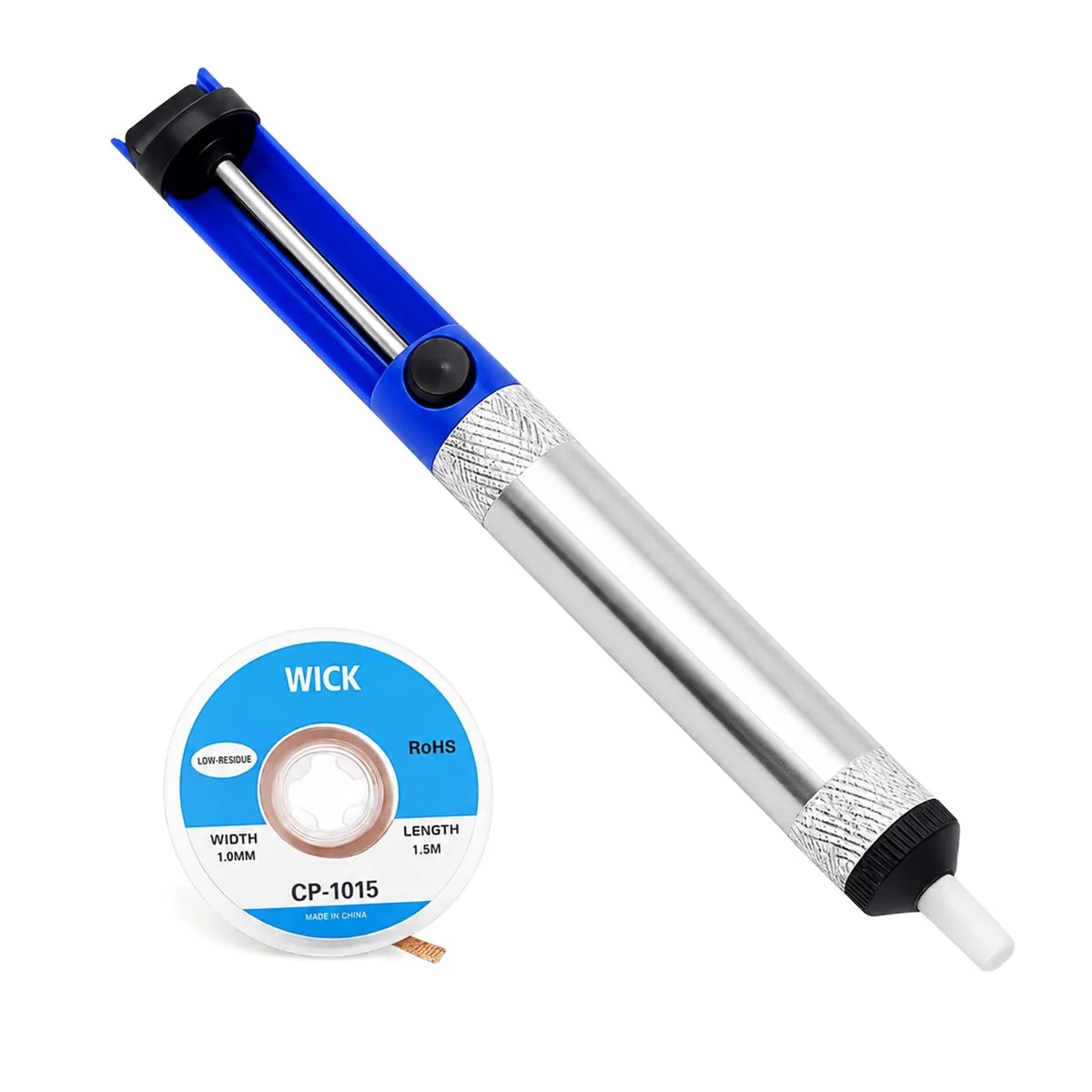  Solder Sucker Desoldering Pump Tool Kit with Solder Wick — product photo