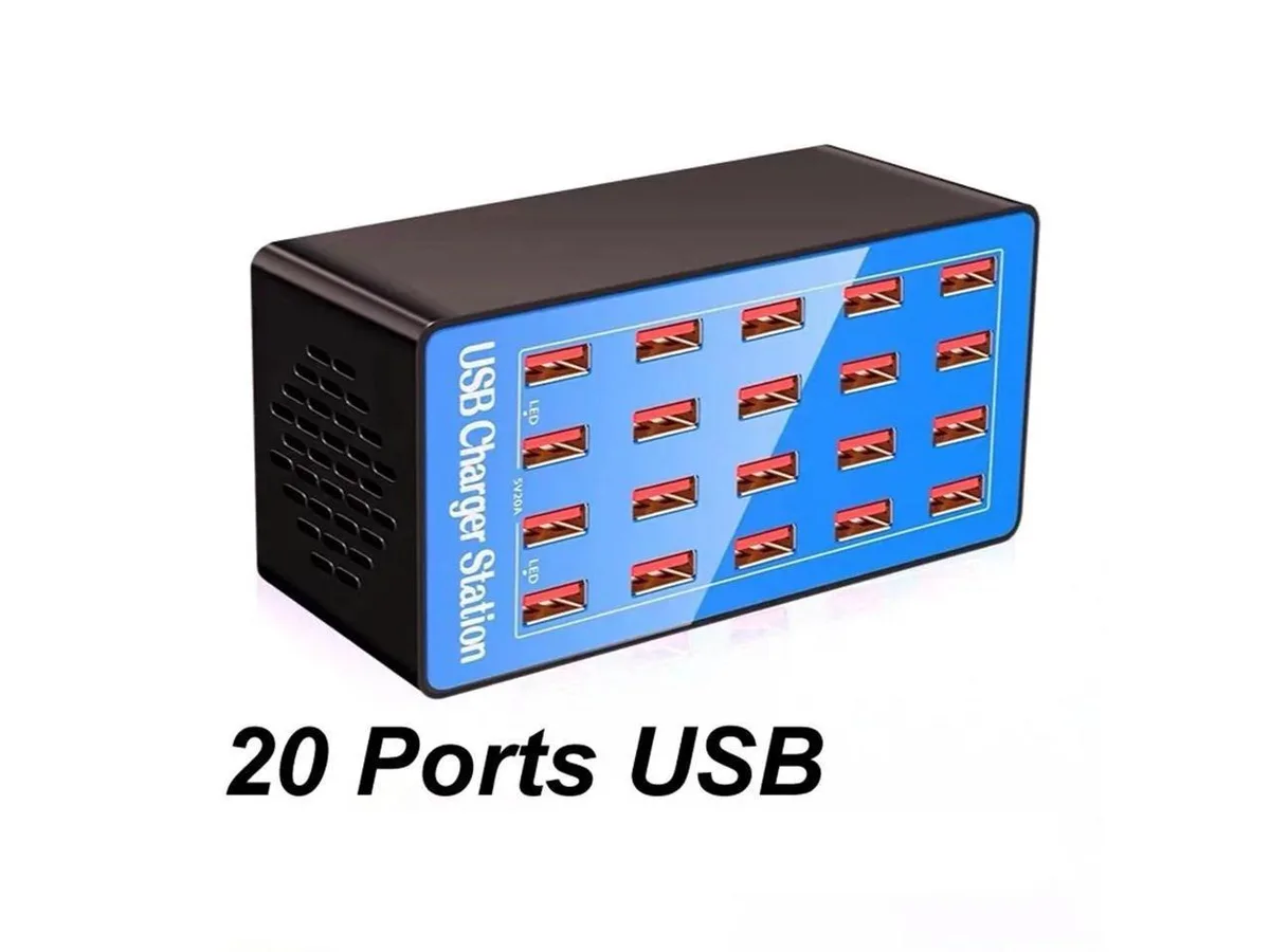 IXJYLCPC IXJYLCPC 24-Port 100W USB Charging Station Blue — product photo