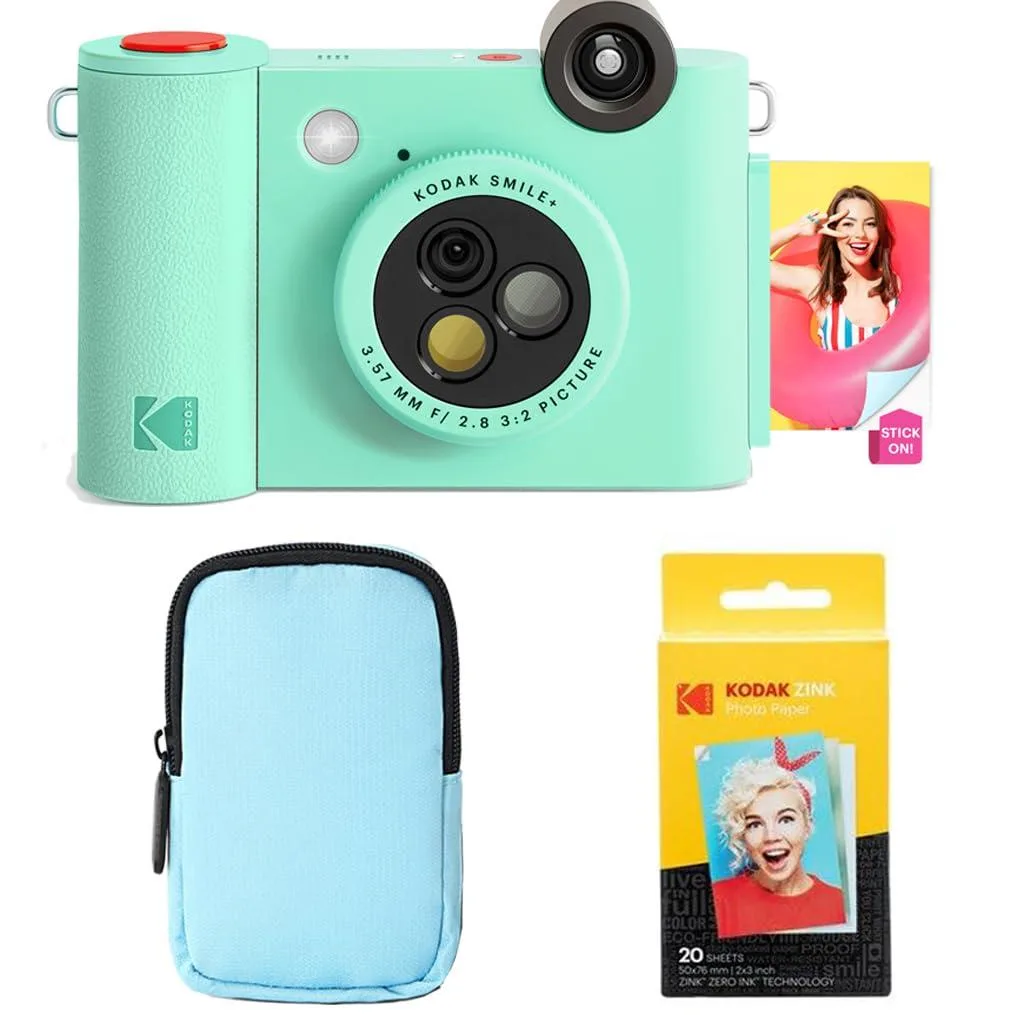 Kodak Kodak Smile+ 2-in-1 Instant Camera & Printer Deluxe Bundle – Green — product photo