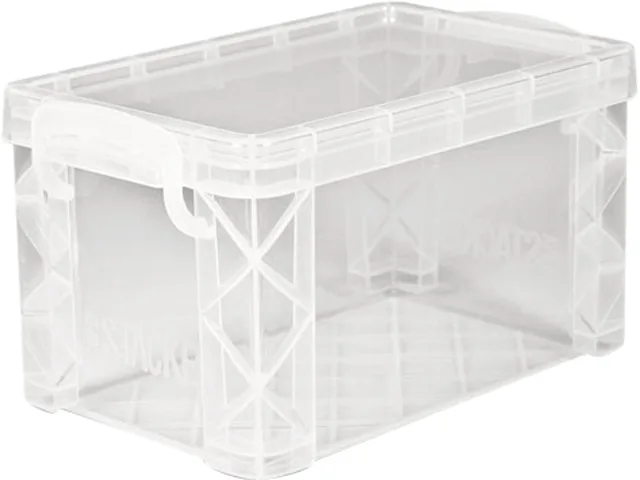 Advantus Advantus AVT-40307 Super Stacker Storage Box, 400 3 x 5 Cards, Clear — product photo