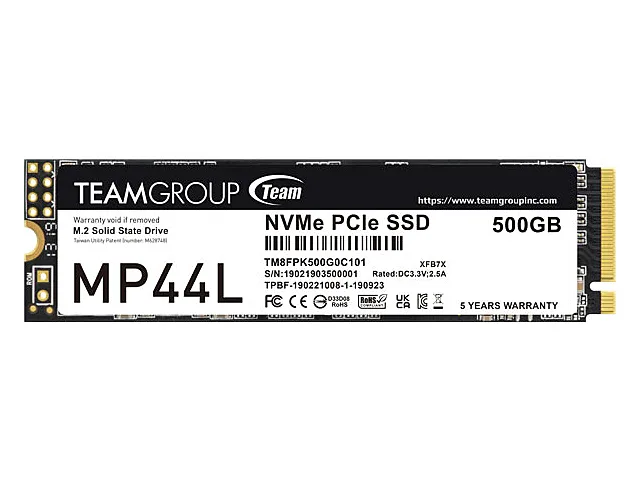Team Group Team Group MP44L 500GB M.2 2280 PCIe 4.0 x4 NVMe 1.4 internal SSD TM8FPK500G0C101 — product photo