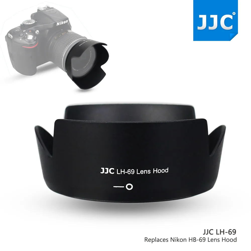 JJC Photography Equipment JJC LH-69 Reversible Lens Hood for Nikon AF-S DX 18-55mm f/3.5-5.6G VR II — product photo
