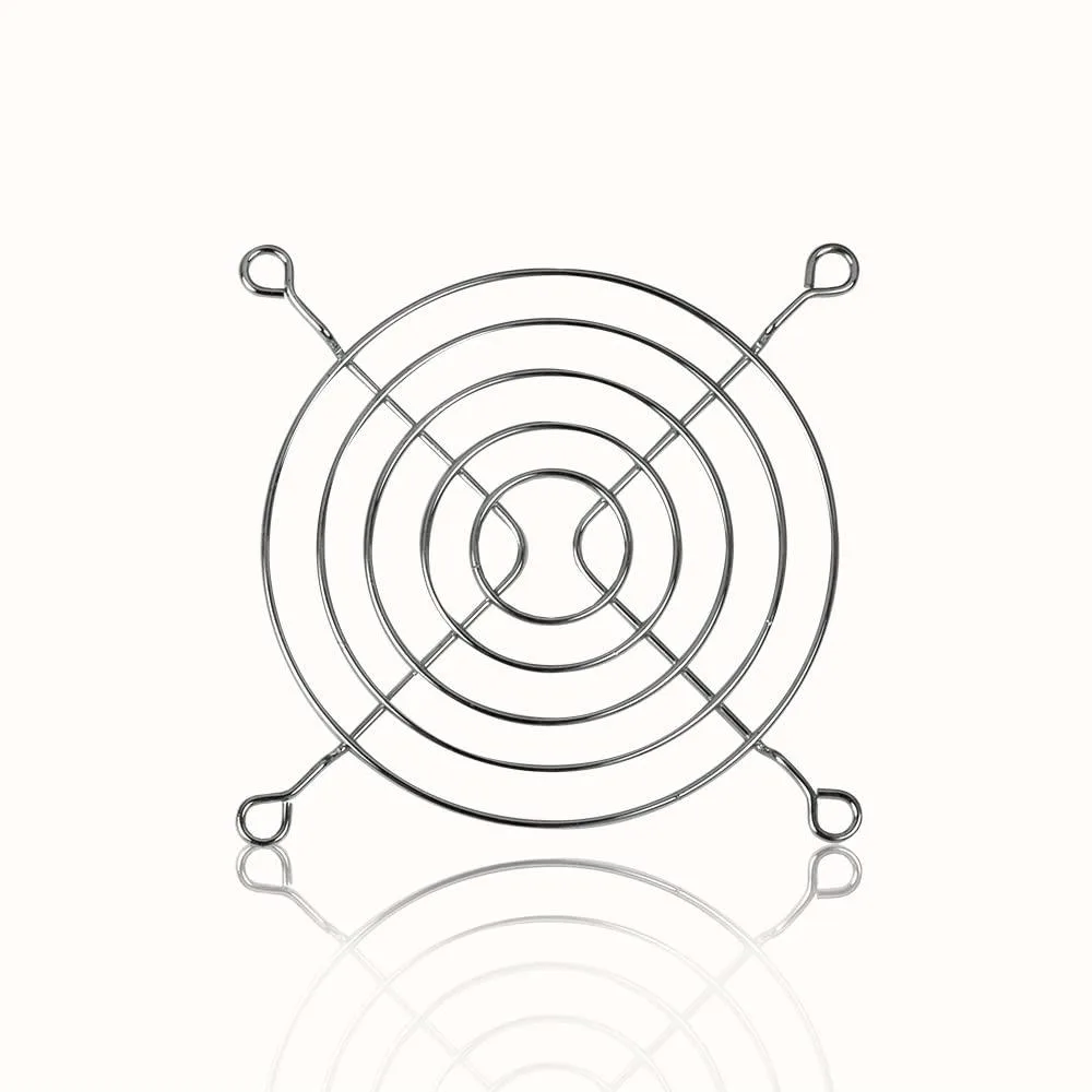 Nickel-plated steel 92 mm fan grill, 82,5 mm square mount