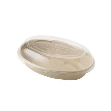 World Centric World Centric Fiber Burrito Bowl Lids 8" Clear 400/Carton — صورة المنتج
