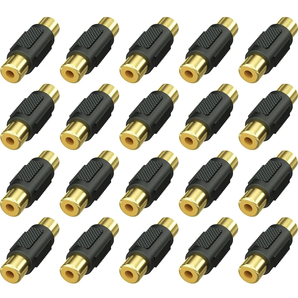 Vszerda Vszerda 20 Pack RCA Female to Female Coupler Gold Plated — product photo