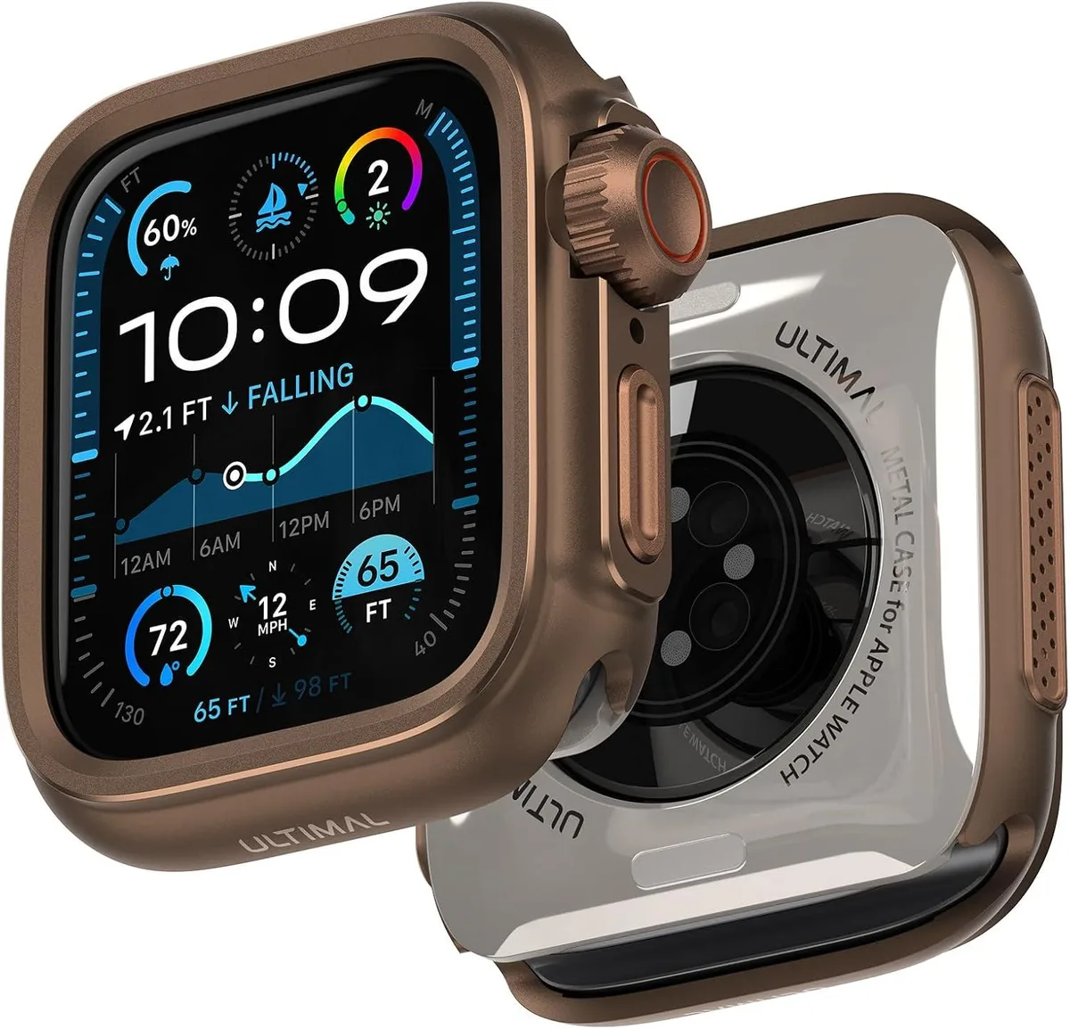 ETEIZU ETEIZU 44mm Metal Case with Back Cover Brown — product photo