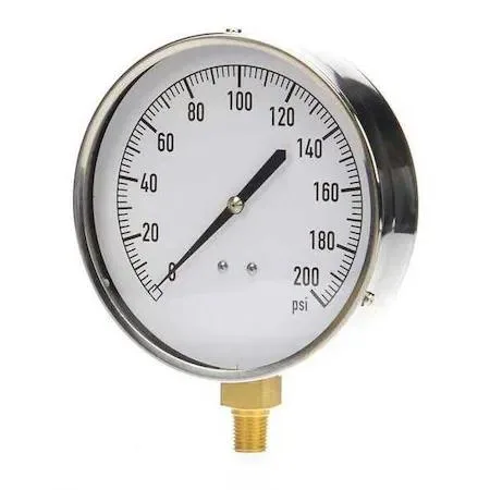 Value Brand Value Brand 18C751 Pressure Gauge 4 1/2 in 0 to 200 psi — product photo