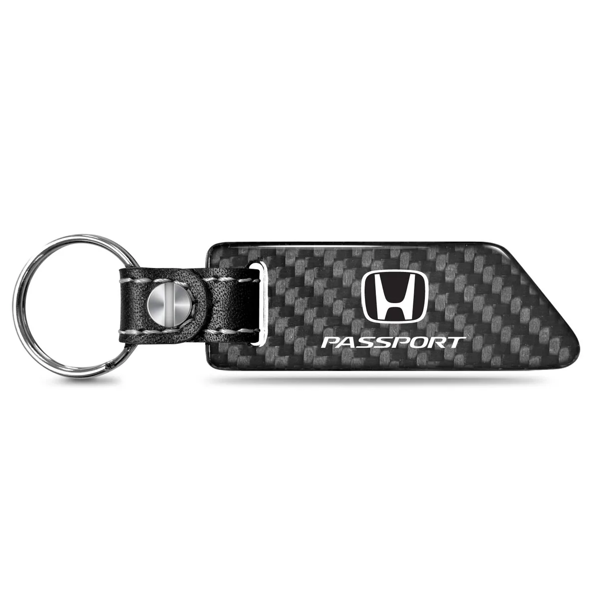 iPick Image, LLC iPick Image, LLC Honda Passport Carbon Fiber Key Chain Black Leather Strap — product photo