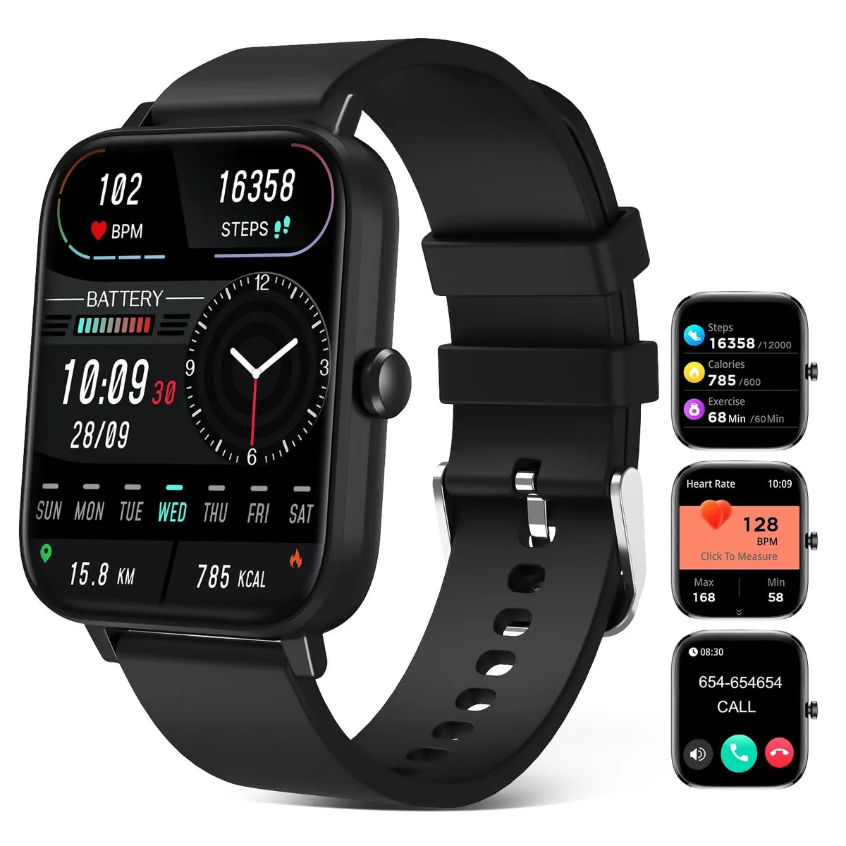 PJYUBVOR Fitness Tracker 1.83" smart watch — product photo