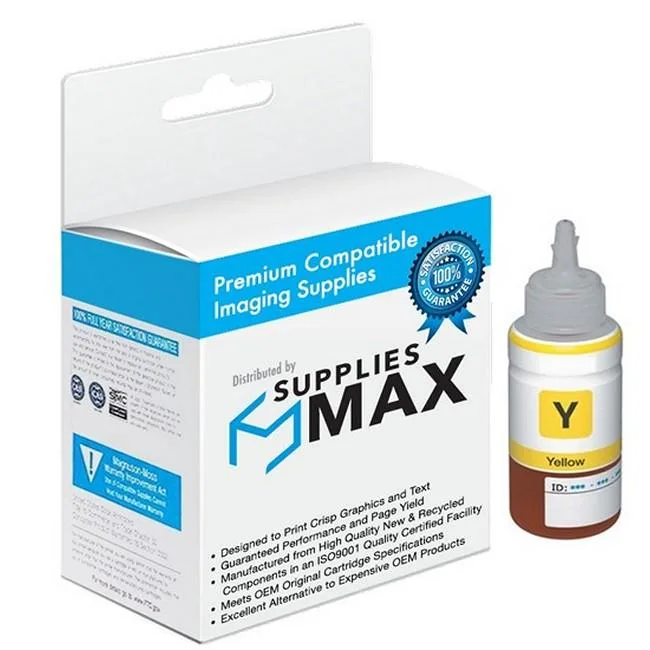 SuppliesMax SuppliesMax T664420 Yellow Dye Ink Bottle 70ML 6500 Pages — product photo
