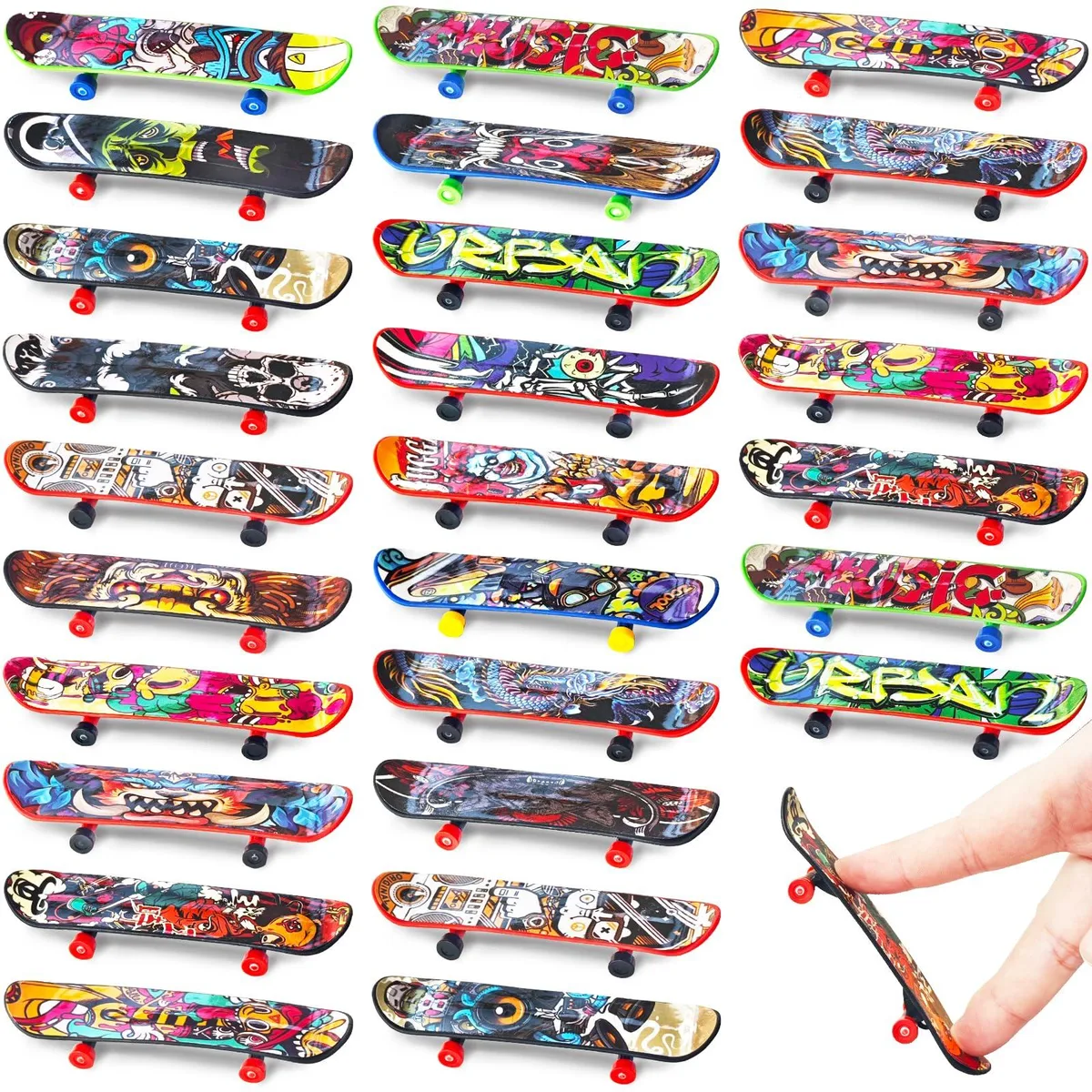 50 Pcs Mini Finger Skateboards Collectible — product photo
