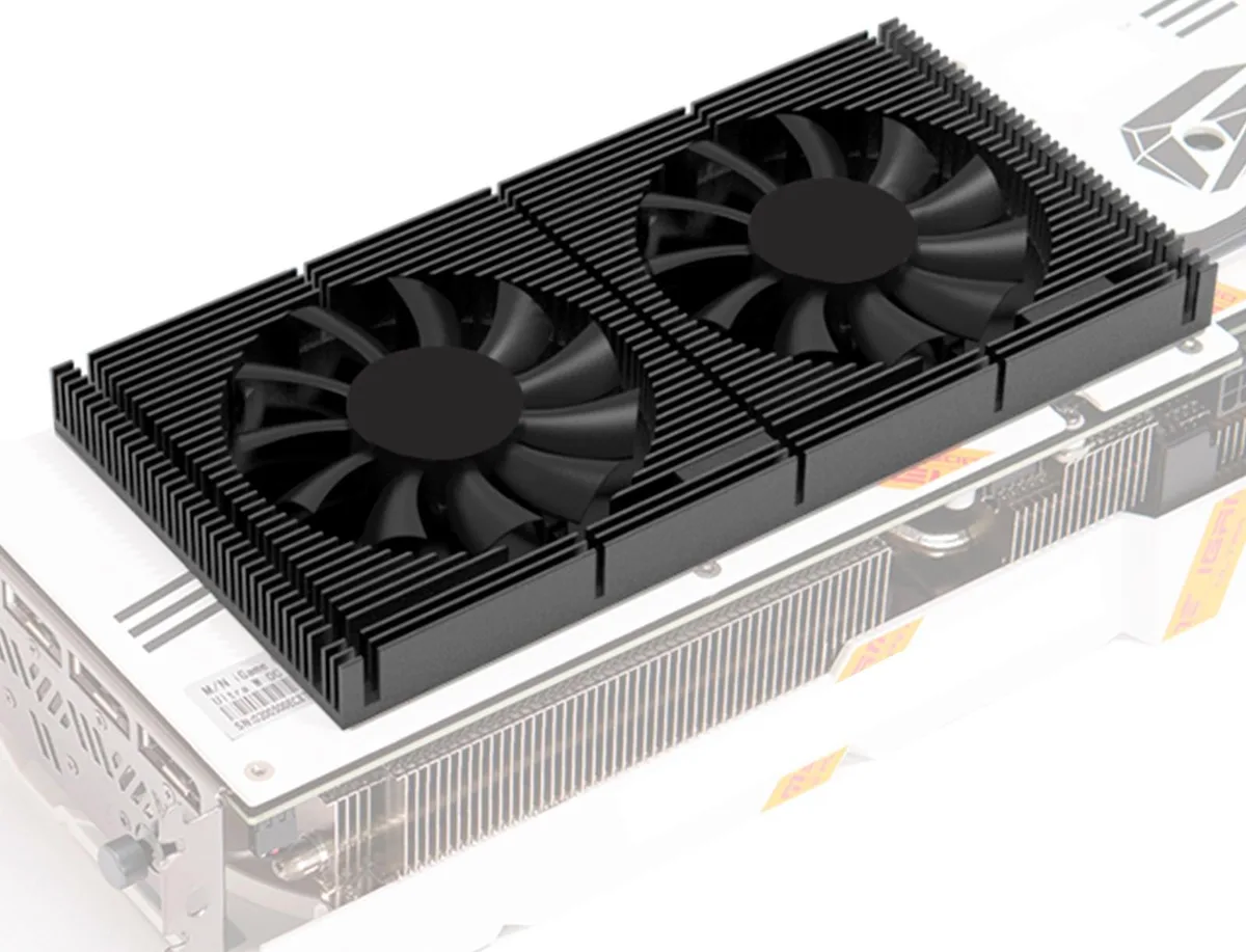 PANO-MOUNTS PANO-MOUNTS RTX 3090 Backplate Cooler Dual 70mm PWM Fan — product photo