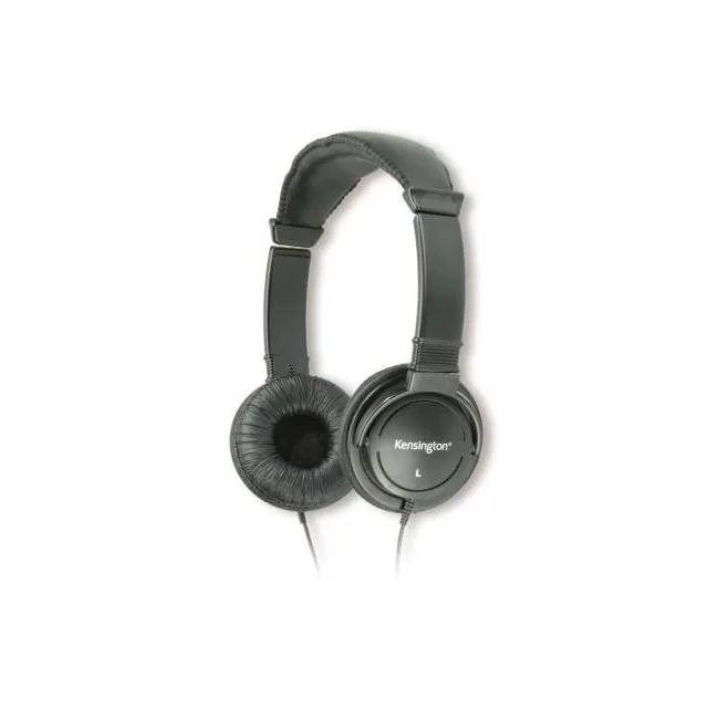 Kensington Kensington 33137 circumaural headphones, 40 mm drivers, 3.5 mm plug, 9 ft cord — product photo