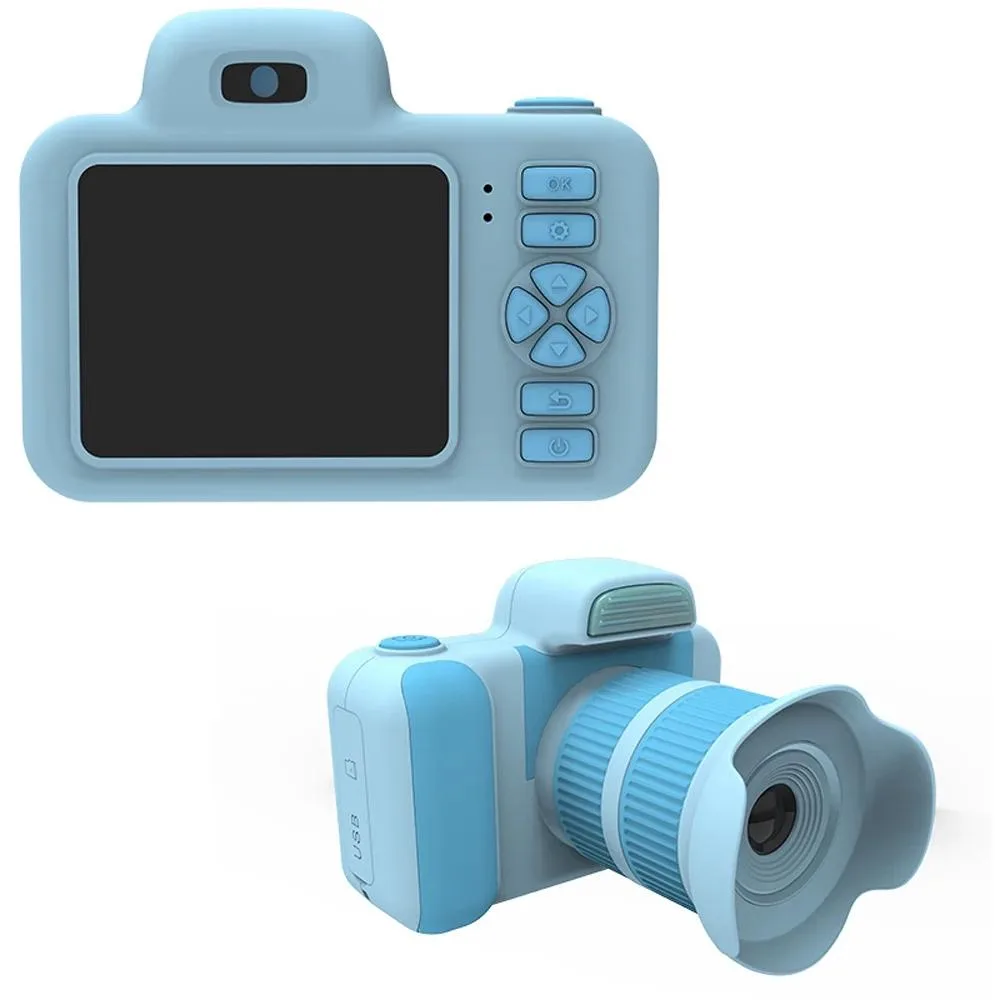 BOPORO BOPORO 28MP Point &amp; Shoot Camera Blue 2in Display 360 Rotatable Lens — product photo