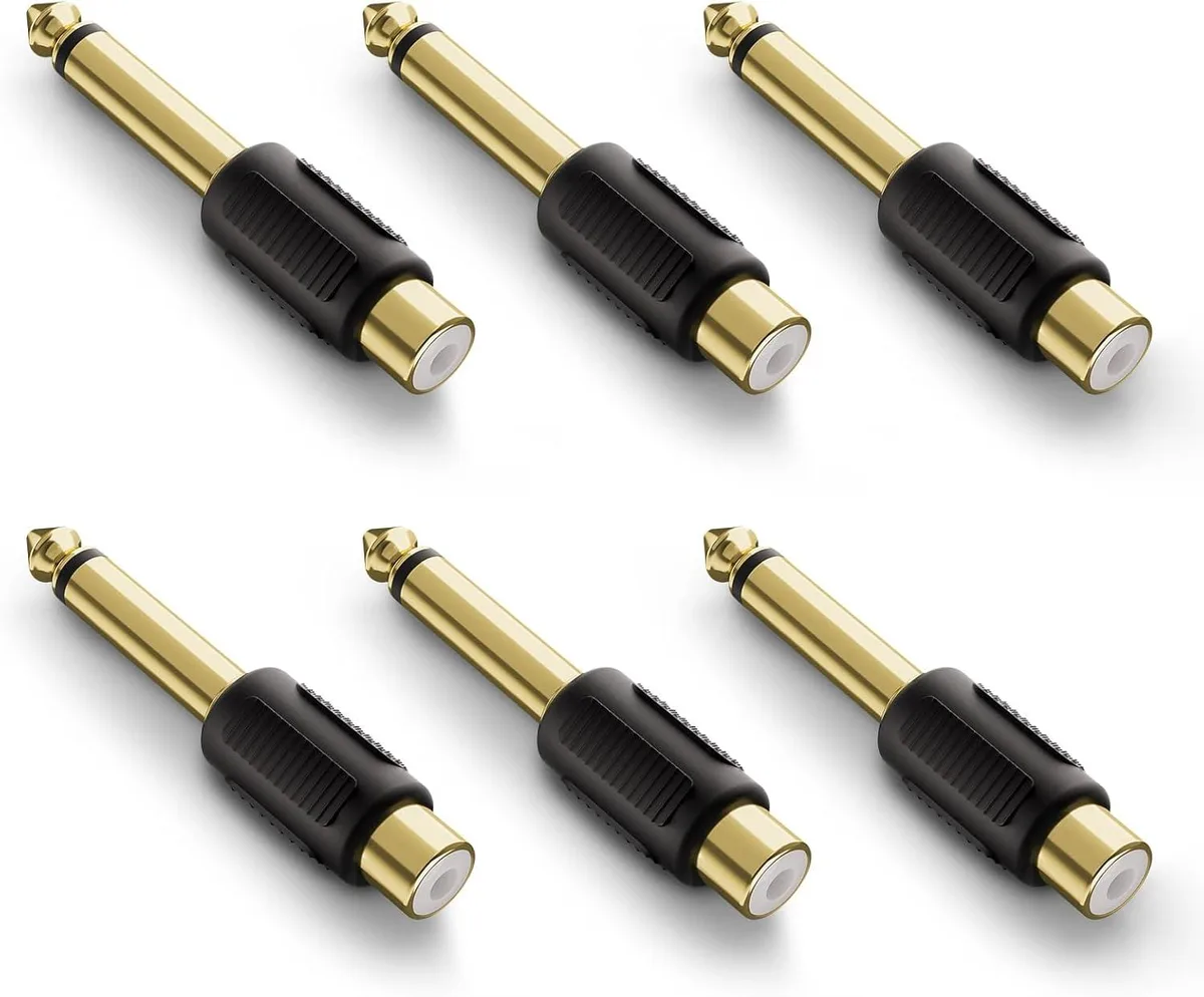Boxwave Boxwave RCA to 6.35mm Mono Male to RCA Female Audio Adapter 6-Pack — product photo
