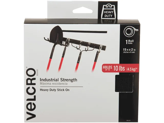 Velcro Velcro 90197 Industrial Strength Hook and Loop Fastener 2.00" x 15.00 ft Black — product photo