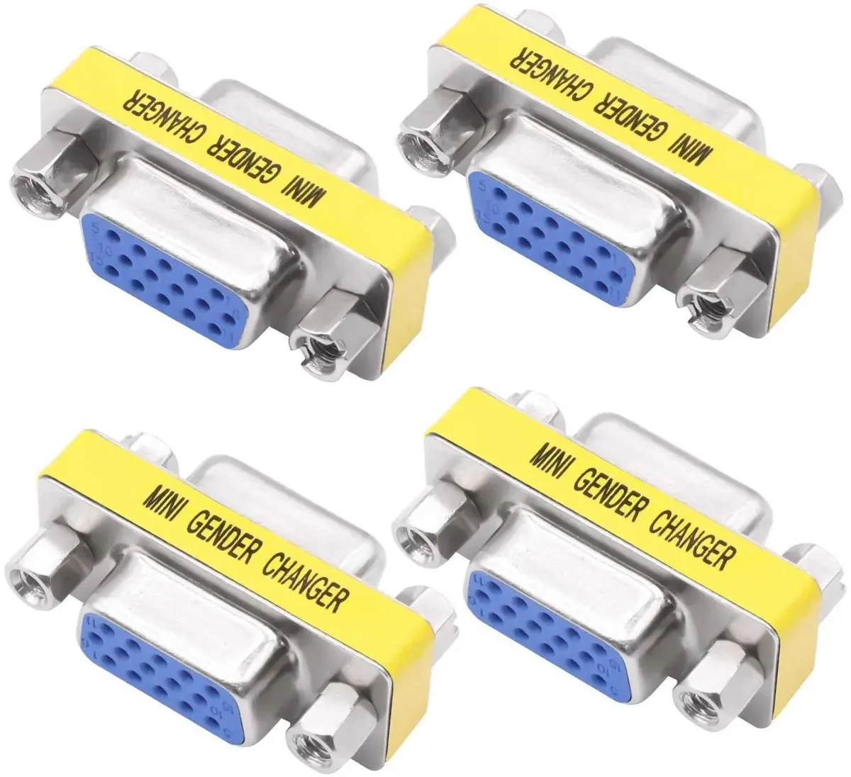 SMUGDESK SMUGDESK 4Pcs DB15 HD15 VGA Female-to-Female Gender Changer — product photo