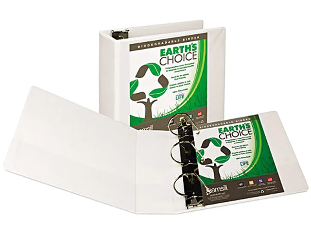 Samsill Samsill 16997 4" Angle-D Ring View Binder White — product photo
