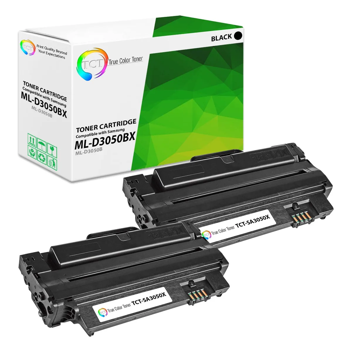 True Color Toner True Color Toner ML-D3050B Black Toner Cartridge 2 Pack 8000 Pages — product photo