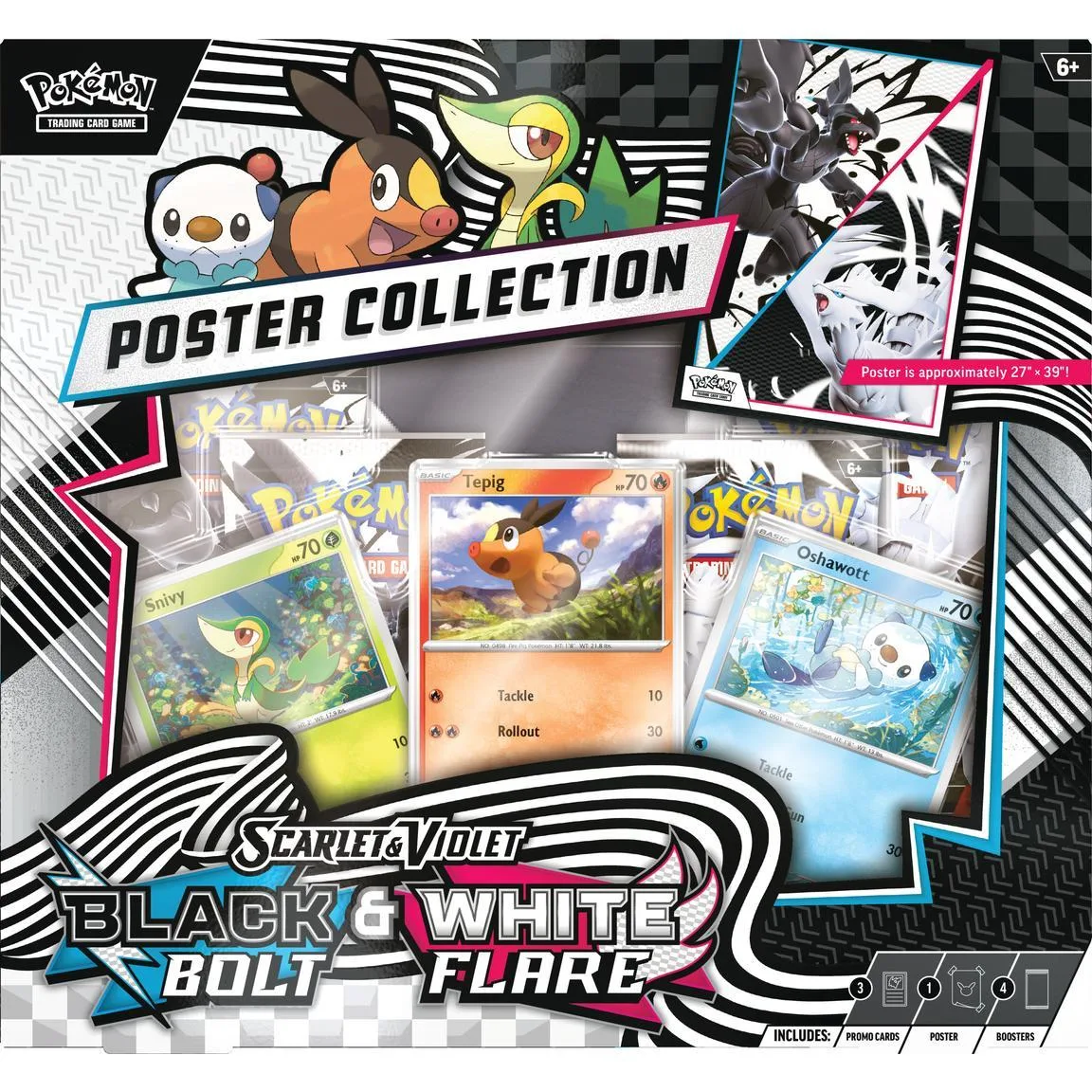 Pokemon Pokemon TCG Scarlet &amp; Violet Black Bolt &amp; White Flare Unova Poster Collection trading card — product photo