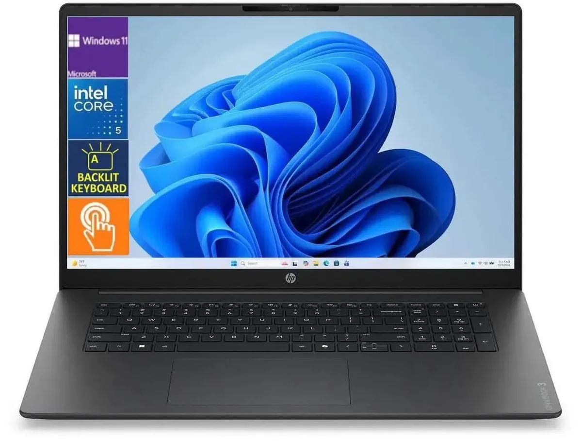 HP HP OmniBook 3 17t-dk000 laptop Intel Core 5 120U 16GB DDR5 1TB SSD 17.3" FHD Touch — product photo