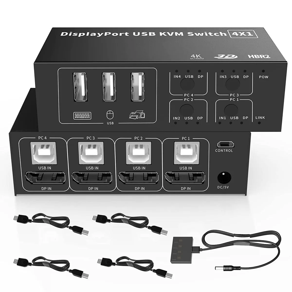 Teamyo Teamyo 4-Port DisplayPort KVM Switch 4K 60Hz — product photo