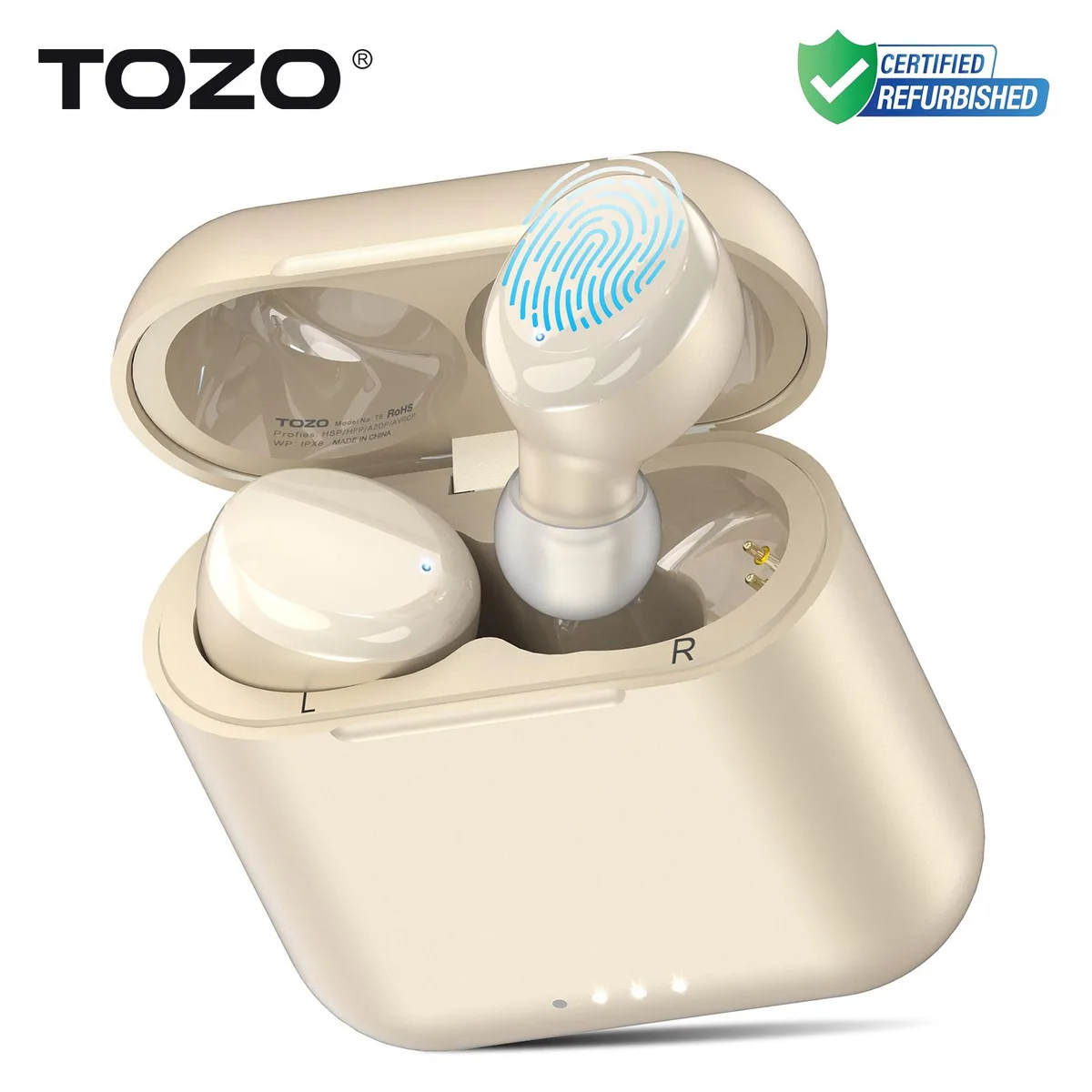TOZO Store TOZO Store T6 Wireless Earbuds Champagne — product photo