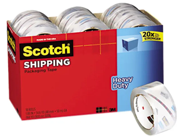 3M 3M 385018CP Heavy Duty Packaging Tape 1.88" x 54.6 yds 18 Rolls — product photo