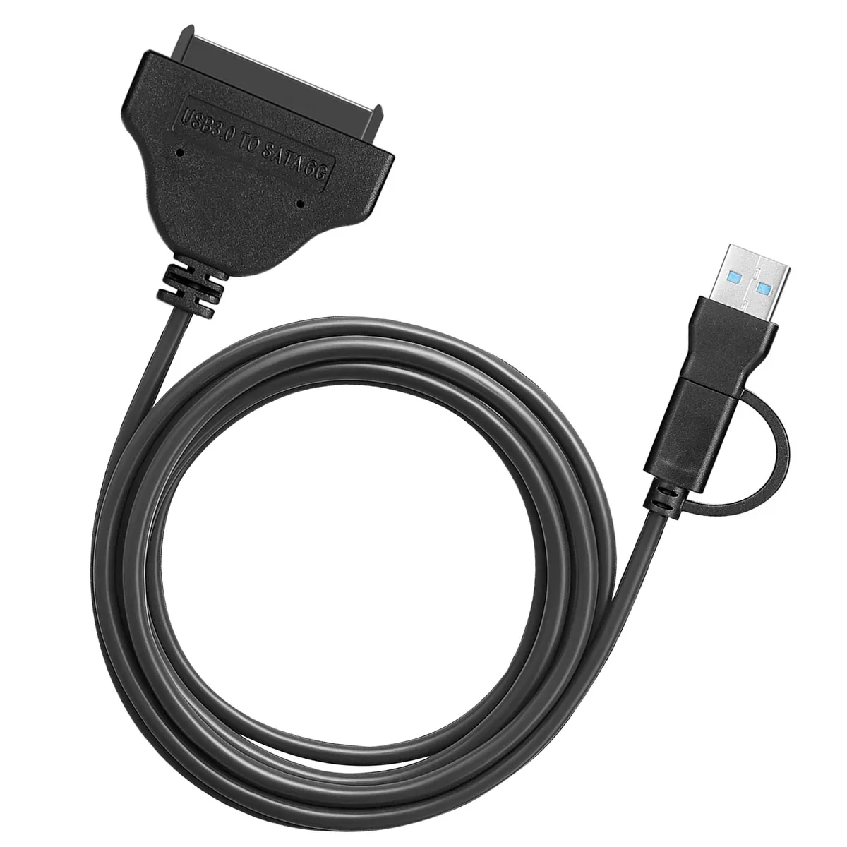  FANBLACK UA1002C SATA to USB 3.0 Adapter Cable 3.2ft 2-in-1 USB-C USB-A 5Gbps — product photo