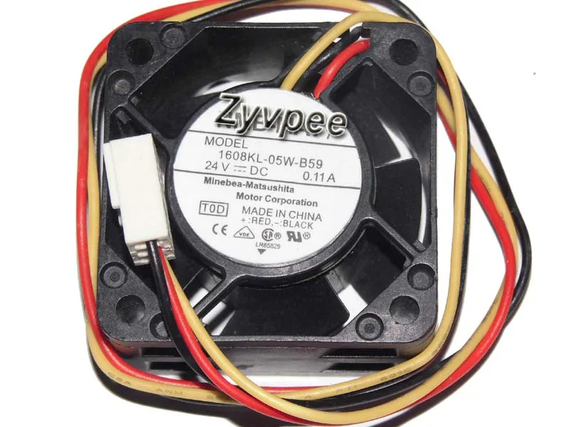 Zyvpee Zyvpee 1608KL-05W-B59 40x20mm DC24V 0.11A 3-pin case fan — product photo