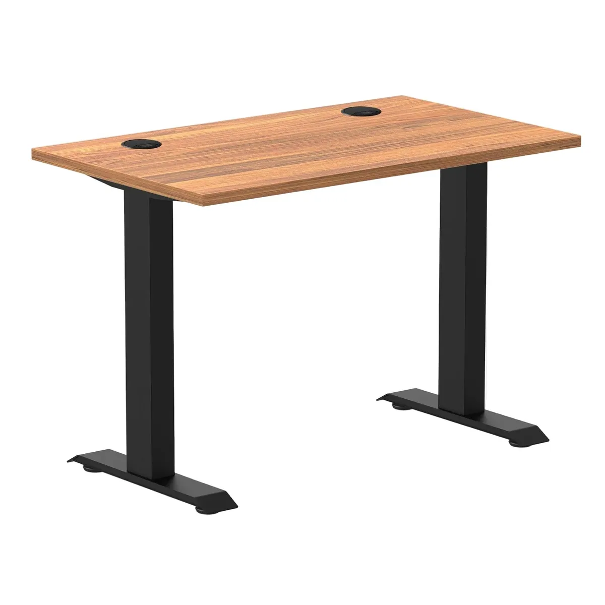 Desky Desky Zero Mini Office Desk Prime Oak 40 x 24 in Matte Black — product photo