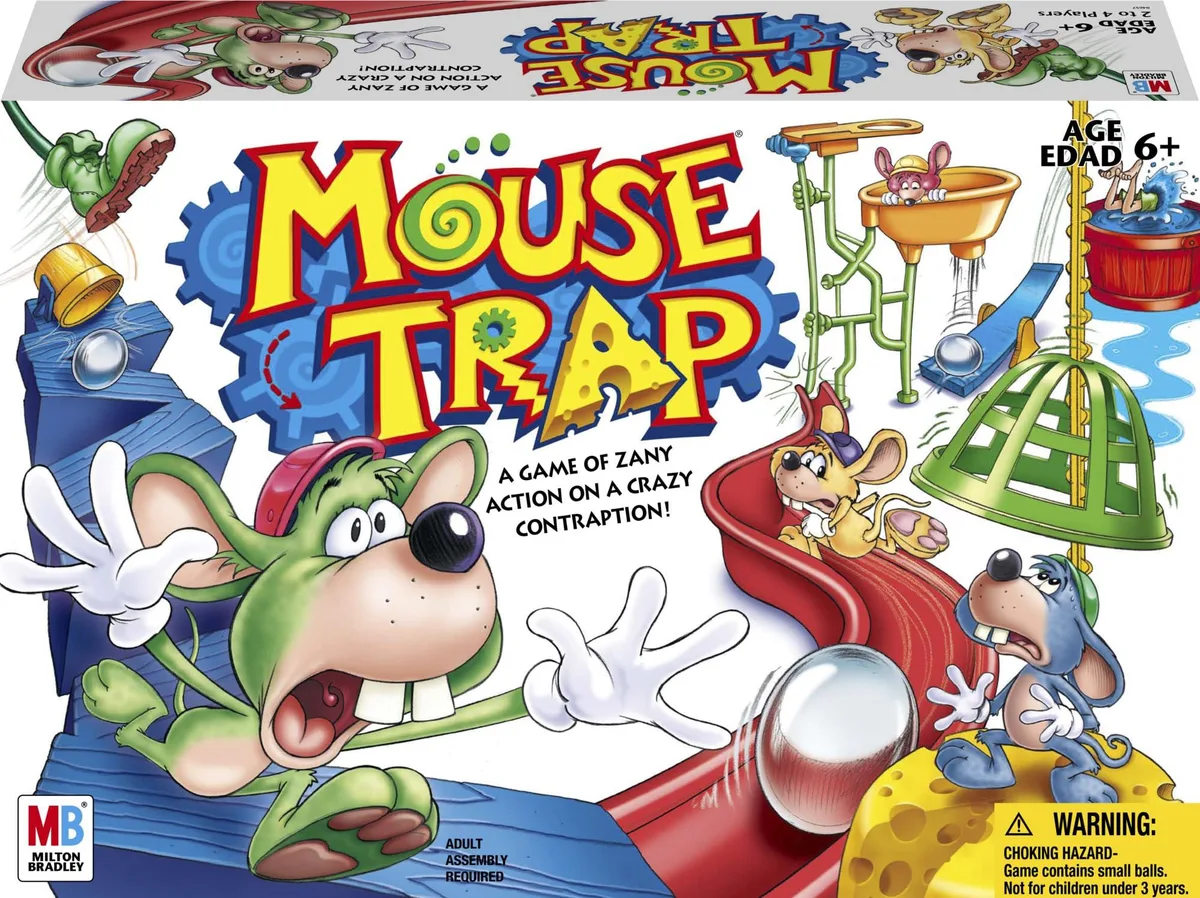  Hasbro Gaming Mouse Trap 4657 Game 25 Parts 52 Cheese — product photo