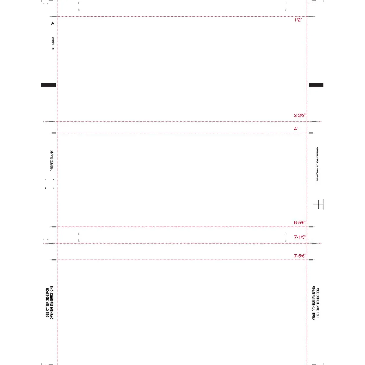 Box of 2000 Z-fold pressure-seal checks, blank face with security backer