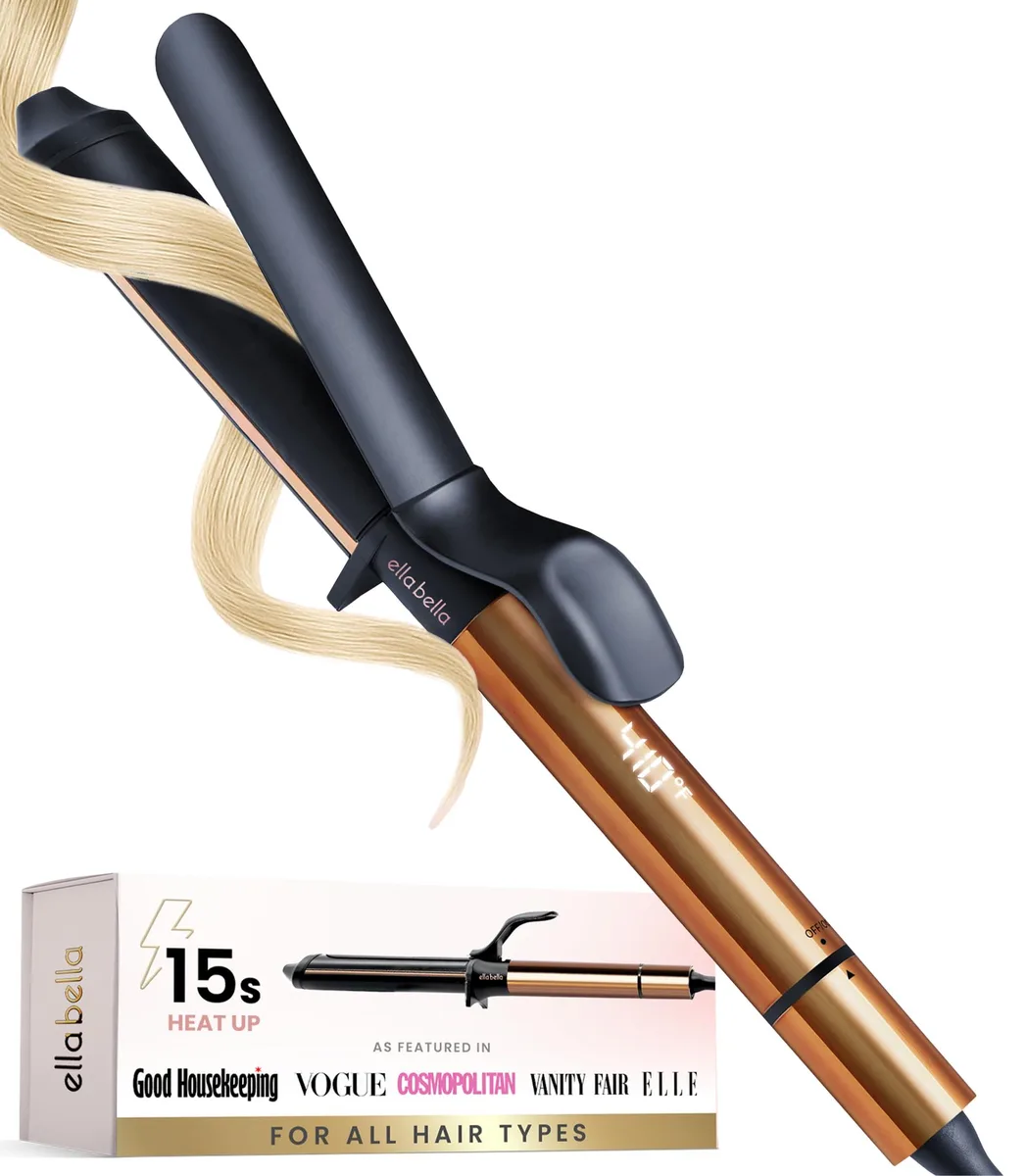  ELLA BELLA EB-D06F 1in Curling Iron Black/Gold — product photo